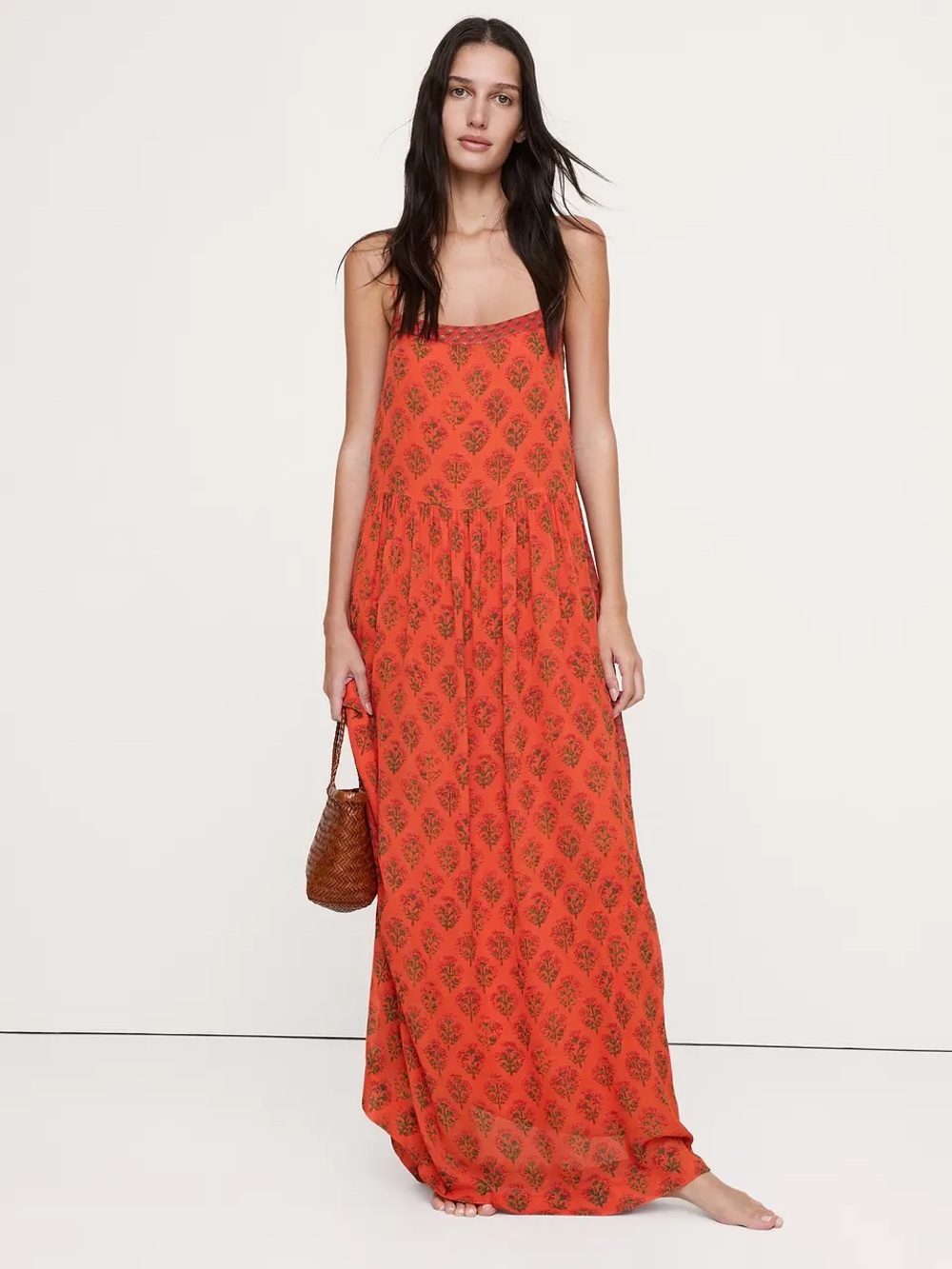 NWOT Banana Republic Georgette Strappy Maxi Dress